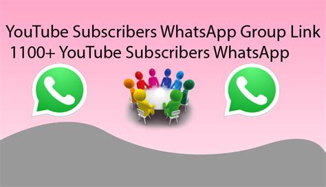 youtube subscribers whatsapp group link